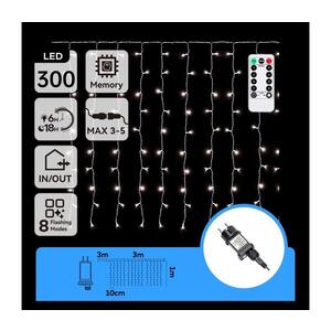 B.V. - LED Ven. ván. řetěz 300xLED/6W/230V/8 funkcí 3x1m IP44 stud bílá+DO B10303S7E obraz