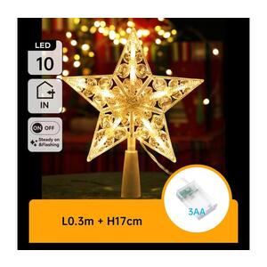 B.V. - LED Vánoční dekorace 10xLED/3xAA teplá bílá hvězda B10303S6E obraz