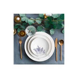 Jídelní sada 24 ks bílá/modrá/porcelán 387GRP1380 obraz