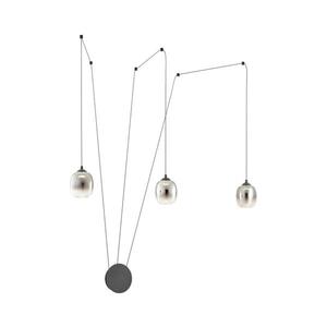 Redo 01-3485 -LED Stmívatelná nástěnná lampa KHADI 3xLED/5, 5W/230V černá/kouřová 01-3485 obraz