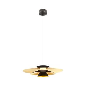 Redo 01-3001 - LED Lustr na lanku FARGO LED/16, 5W/230V pr. 50 cm černá/zlatá 01-3001 obraz