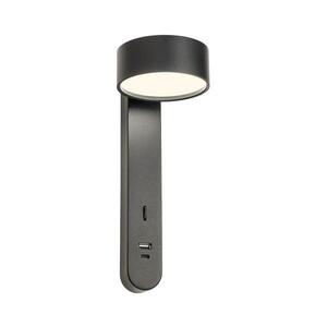 Redo 01-4643 - LED Nástěnné svítidlo SADES LED/6W/230V CRI 90 USB černá 01-4643 obraz