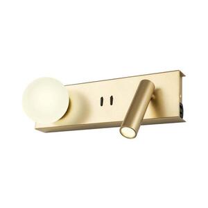 Redo 01-4661 - LED Nástěnné svítidlo NORMA LED/5W/230V + LED/3W CRI 90 USB zlatá 01-4661 obraz