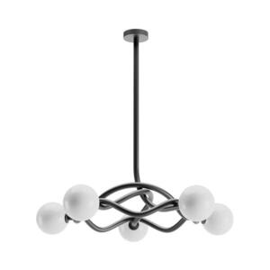 Redo 01-3259 - Lustr na tyči CONFUSIO 5xE14/28W/230V pr. 96 cm černá 01-3259 obraz