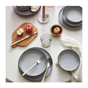 Jídelní sada 12 ks šedá/porcelán 710KTP4518 obraz