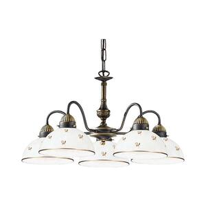 Kolarz 731.85.170 - Lustr na řetězu NONNA 5xE27/75W/230V květiny rose gold 731.85.170 obraz