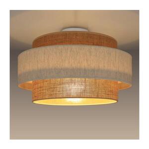 Stropní svítidlo BOHO 1xE27/60W/230V pr. 40 cm krémová/juta H0163 obraz
