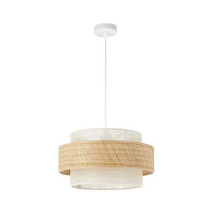 Lustr na lanku BOHO 1xE27/60W/230V pr. 40 cm juta/krémová H0172 obraz