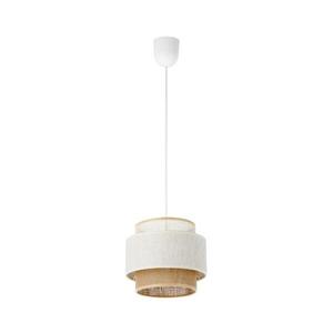 Lustr na lanku BOHO 1xE27/60W/230V pr. 20 cm bílá/juta H0179 obraz