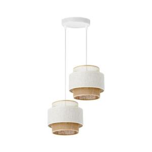Lustr na lanku BOHO 2xE27/60W/230V bílá/juta H0180 obraz