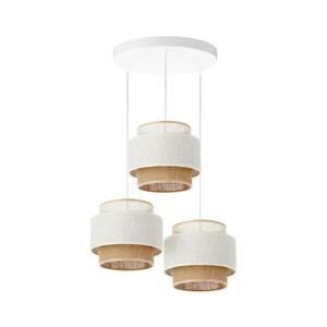 Lustr na lanku BOHO 3xE27/60W/230V bílá/juta H0181 obraz