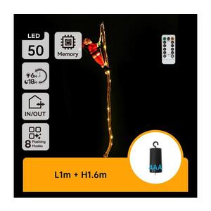 B.V. - LED Venkovní vánoční dekorace LED/4xAA IP44 padák Santa Claus B10303AAEQ obraz