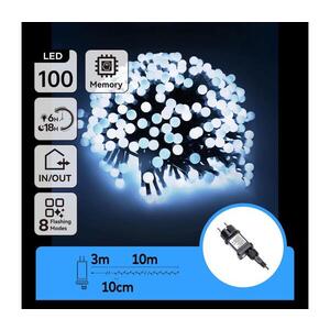 B.V. - LED Ven. dekorační řetěz 100xLED/3, 6W/230V/8 funkcí 10m IP44 stu bílá B103031OG obraz