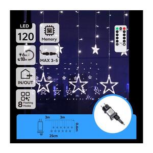 B.V. - LED Ven. ván. řetěz 120xLED/6W/230V/8 funkcí 3x0, 6m IP44 stud bílá+DO B10303S75 obraz