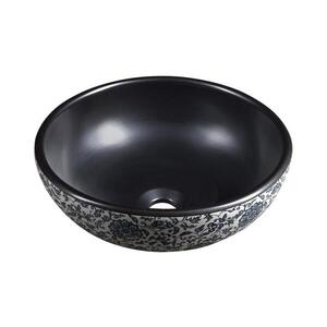 Sapho - Umyvadlo na desku PRIORI pr. 41 cm černá/bílá PI034 obraz