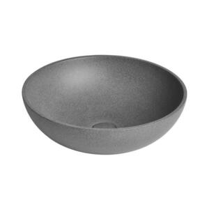 Sapho - Umyvadlo na desku TURF pr. 44 cm beton/černý granit AR436 obraz