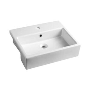 Isvea - Polozápustné umyvadlo PURITY 50x42 cm keramika/bílá 10PL52050 obraz