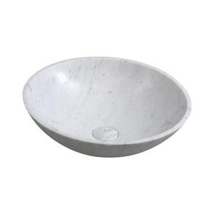 Sapho - Umyvadlo na desku BLOK pr. 42 cm kámen/carrara/matná bílá 2401-42 obraz