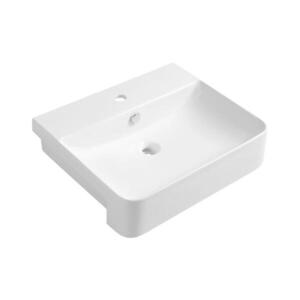 Isvea - Polozápustné umyvadlo SOTT AQUA 59x49 cm keramika/bílá 10SQ51058 obraz