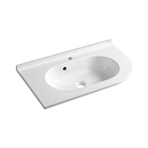 Sapho - Rohové zápustné umyvadlo PULSE 75x43 cm mramor/bílá BM752 obraz