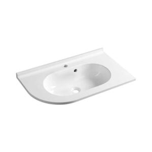 Sapho - Rohové zápustné umyvadlo PULSE 75x43 cm mramor/bílá BM658 obraz