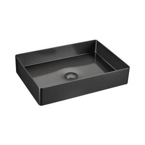 Sapho - Umyvadlo na desku AURUM 50x35 cm antracit AU103 obraz
