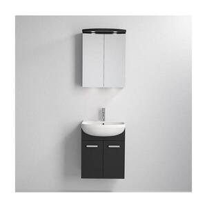 BATH DELUXE Koupelnová skříňka s umyvadlem Vang + LED zrcadlová skříňka 230V IP44 černá 09-050-00-02-00 obraz
