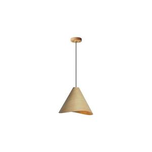 Dřevěný lustr na lanku 1xE27/60W/230V pr. 33 cm masiv/dub/kaučukovník WRE011 obraz