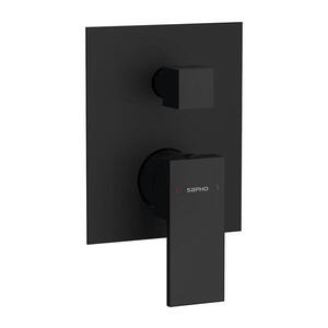 Sapho - Sprchová baterie pro podomítkovou instalaci CUBEMIX matná černá CM042B obraz