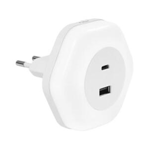 Osram - LED Orientační svítidlo do zásuvky s USB LUNETTA LED/15W/230V 4099854532238 obraz