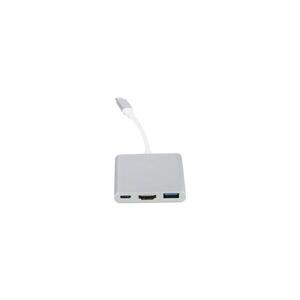 USB-C hub 3v1 Power Delivery 100W a HDMI 4K PMH01 obraz