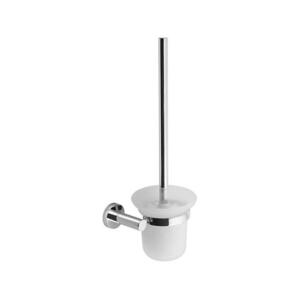 Sapho - Nástěnná WC štětka X-ROUND mléčné sklo/lesklý chrom XR323 obraz