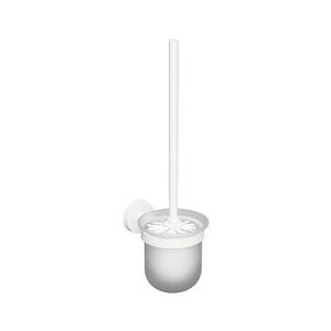 Sapho - Nástěnná WC štětka X-ROUND mléčné sklo/bílá XR303W obraz
