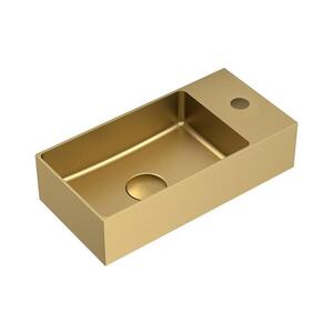 Sapho - Závěsné umyvadlo AURUM 36, 5x18 cm matná zlatá AU204 obraz