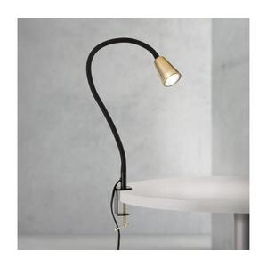 Orion - Flexibilní stolní lampa s klipem DOTTY 1xGU10/10W/230V mosaz/černá LA 4-1231/1 schwarz/MS obraz