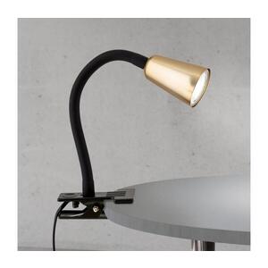 Orion - Flexibilní stolní lampa s klipem DOTTY 1xGU10/10W/230V mosaz/černá LA 4-1232/1 schwarz/MS obraz