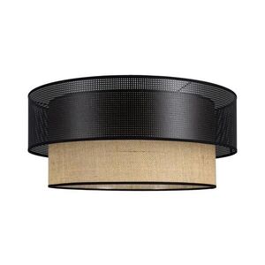 Stropní svítidlo BORHO 1xE27/60W/230V pr. 50 cm černá/juta 0435 obraz