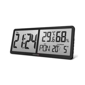 ELDONEX ECL-1110-BK - Digitální nástěnné hodiny TimeCheck 4xAA černá ECL-1110-BK obraz