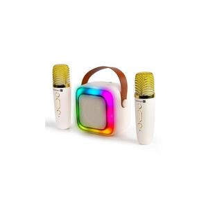 CONNECT IT LED RGB Reproduktor s bezdr. mikrofony 2Mic 5W/1200 mAh + 2x 400 mAh krém./zlatá CSP-1010-BG obraz