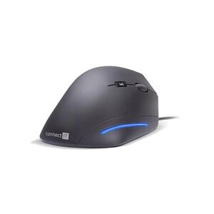 CONNECT IT CMO-2500-BK - Ergonomická drátová myš Verti Wire 1000/1600 DPI černá CMO-2500-BK obraz