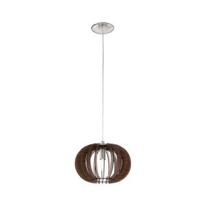 Eglo 95023 - Lustr na lanku STELLATO 1xE27/60W/230V pr. 30 cm hnědá 95023 obraz