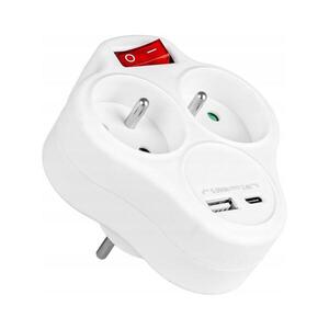 Vayox Rozbočovací zásuvka s vypínačem 2Z + USB-C + USB-A BX14694 obraz