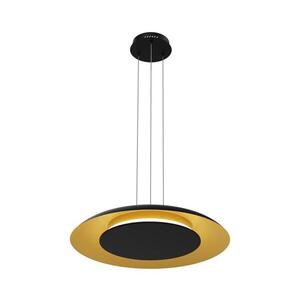 LED Lustr na lanku PIATTINO LED/30W/230V 2700/3200/4000K pr. 40 cm černá/zlatá ML1815 obraz