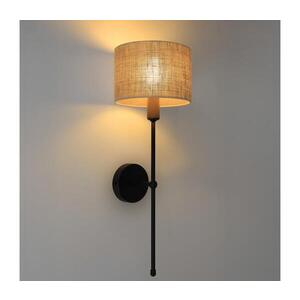Nástěnná lampa MADELA 1xE14/40W/230V juta/černá 0246 obraz