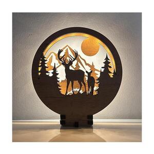 Li-Go 23592/DUB2 - LED Stmívatelná stolní dekorace LED/12W/230V 20x22 cm dub 23592/DUB2 obraz