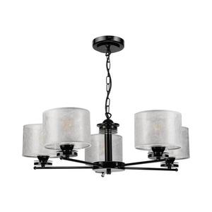 Lustr na řetězu ROSA 5xE27/60W/230V černá/šedá LM-5.8/ CZARNY obraz