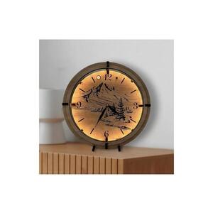 Li-Go 23697/DUB/BAT2 - LED Stmívatelné hodiny se senzorem LED/1xAA pr. 32 cm dub 23697/DUB/BAT2 obraz