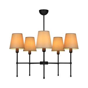 Lustr na tyči MADELA 5xE14/40W/230V béžová/černá 0149 obraz