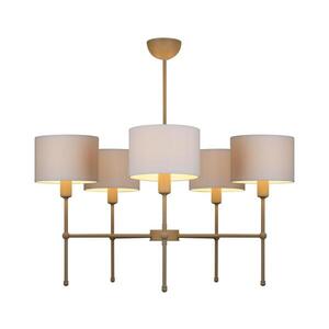 Lustr na tyči MADELA 5xE14/40W/230V bílá/béžová 0240 obraz