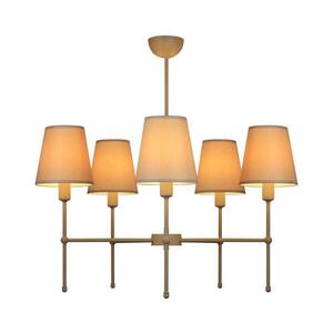 Lustr na tyči MADELA 5xE14/40W/230V bílá/béžová 0242 obraz